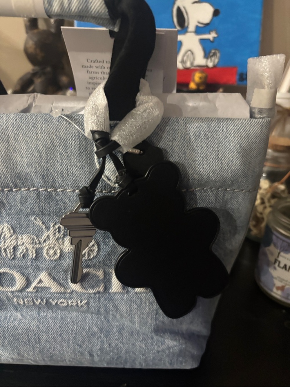 Coach Denim mini tour tote bag. - Picture 5 of 6
